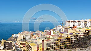 Panoramic view od Puerto de Santiago town on Tenerife