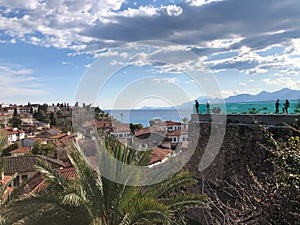 Panoramic view of the old city of Antalya Kaleici Turkey