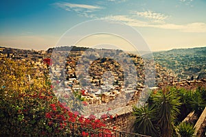 Panoramic view of old city Jerusalem
