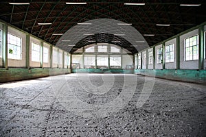 Panoramic view of an old fashioned riding hall