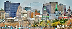 Panoramic view of old Montreal with Bonsecours Market - Canada photo