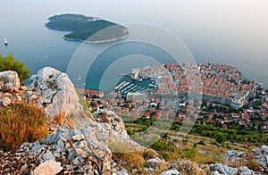Panoramic view of Old Town Dubrovnik