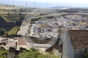 Panoramic view of the old town of Elvas