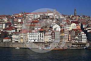 Panoramic view of old town of Porto, Portugal