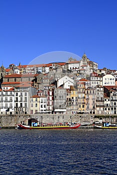 Panoramic view of old town of Porto, Portugal