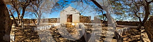 Panoramic view of the oldest chapel, XVII century, Maio Island, Cape Verde