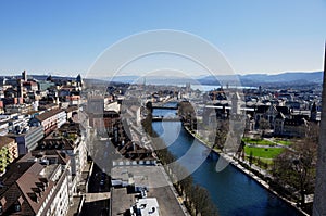Panoramic view of the olt town of ZÃ¼rich-City