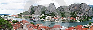 Panoramic view on Omis town.