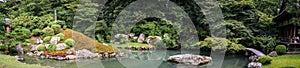 Panoramic view of one the Kyoto gardens, kyoto, kansai, Japan