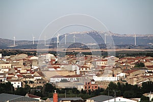 Panoramic view of Ontur village in Spain