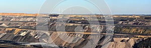 Panoramic view open cast mining