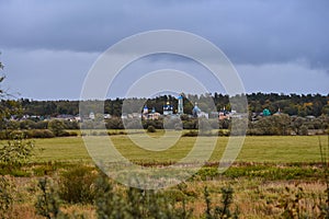 Panoramic view of the Optina Pustyn Monastery near Kozelsk town