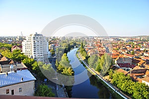 Panoramic view of Oradea and Crisul Repede River photo