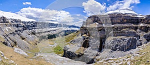 Panoramic view in Ordesa Valley, Aragon, Spain