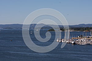 Panoramic View of Oslo bay in Norway
