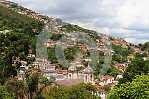 Panoramic view of Ouro Preto in Brazil photo