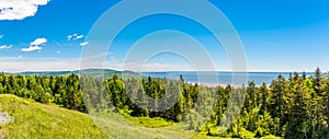 Panoramic view from the outlook near Bay of Fundy in Canada