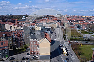 Panoramic view over Aarhus in Danmark photo