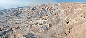 Panoramic view over arava vally Judaean Desert near eilat, israel