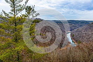 Panoramic view over Big South Fork National River and Recreation Area
