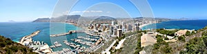 Panoramic view over Calp (Spain)