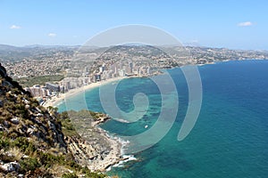 Panoramic view over Calp (Spain) photo