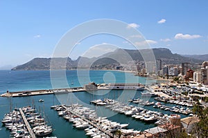 Panoramic view over Calp (Spain) photo