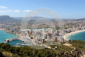 Panoramic view over Calp (Spain)