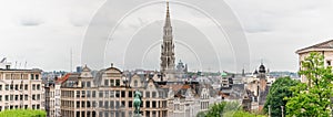 Panoramic view from over the city of Brussels, Belgium