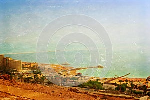 Panoramic view over the Dead sea