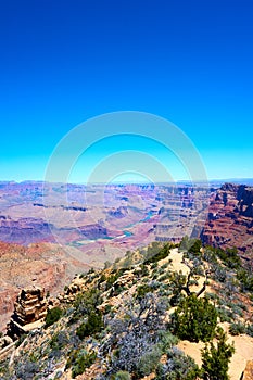 Panoramic view over the grand canyon