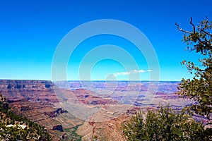 Panoramic view over the grand canyon