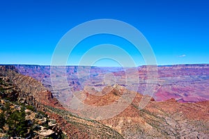 Panoramic view over the grand canyon landscape
