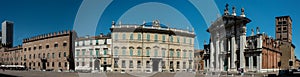 Panoramic view over The historic places of Mantova