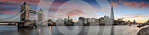 Panoramic view over the iconic skyline of London, United Kingdom