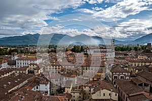 A panoramic view over Lucca