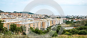 Panoramic view over the Malaga city photo