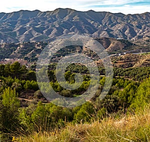 Panoramic view over the Montes de Malaga photo