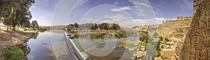 Panoramic view over Oum Errabia river and Kasba Tadla city in B photo