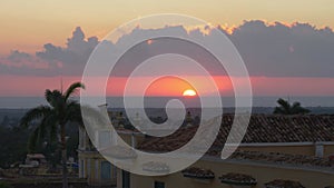 Panoramic view over the rooftops of Trinidad in Cuba
