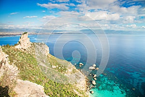 Panoramic view over the Sella del Diavolo in Cagliari, Sardinia.