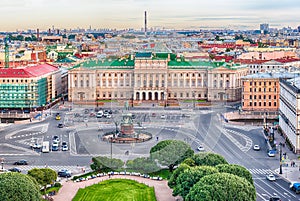 Panoramic view over St. Petersburg, Russia, from St. Isaac's Cat