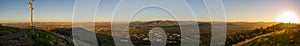 Panoramic view overlooking Huon Hill Parklands new Wodonga, Victoria