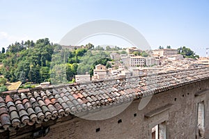 panoramic view at Palazzo Ducale Urbino Marche Italy