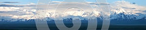 Panoramic view of Pamir mountain