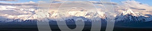 Panoramic view of Pamir mountain