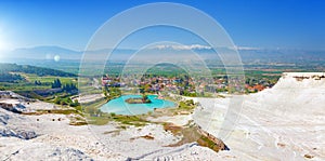 Panoramic view of Pamukkale, Turkey