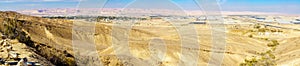 Panoramic view of Paran and the Arava desert photo