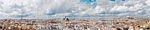 Panoramic view of Paris from The Centre Pompidou Museum building