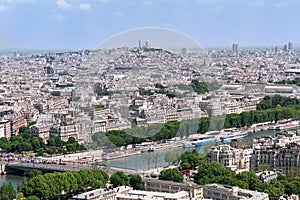 Panoramic View of Paris from EiffelTower, France.